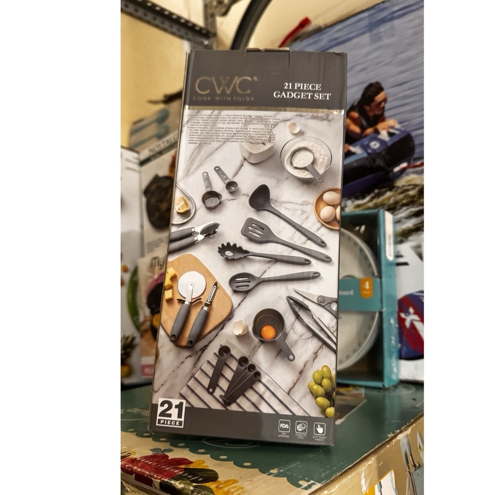 CWC 21-Piece Gadget Set Cooking Utensils Soft Touch Handles Dishwasher Safe